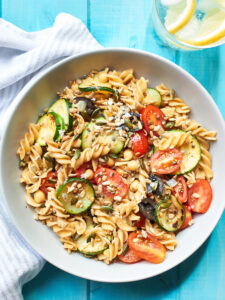 Mediterranean Pasta Salad in Bowl
