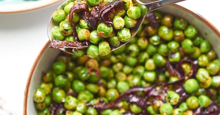 Easy Minted Peas with Caramelised Onion
