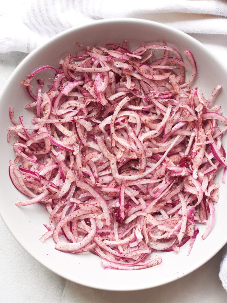 Punchy Turkish Sumac Onions Delicious Recipes from Forkful of Plants