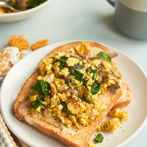 vegan breakfast scramble on plate