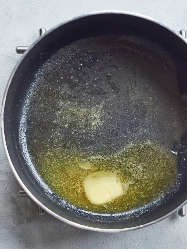 meting butter in saucepan