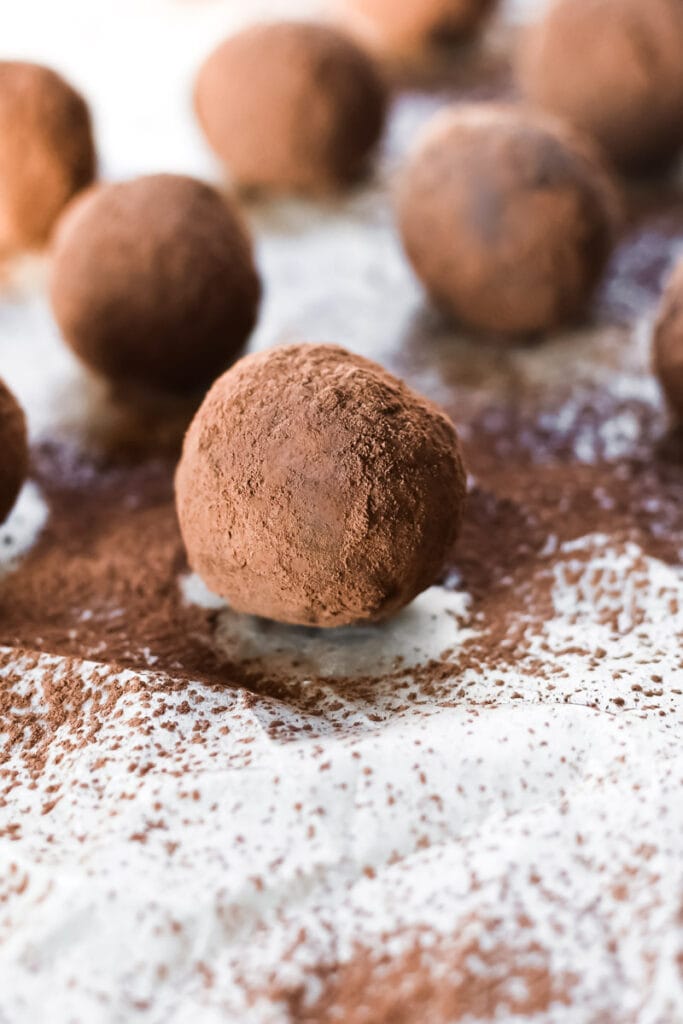truffles dusted with cocoa