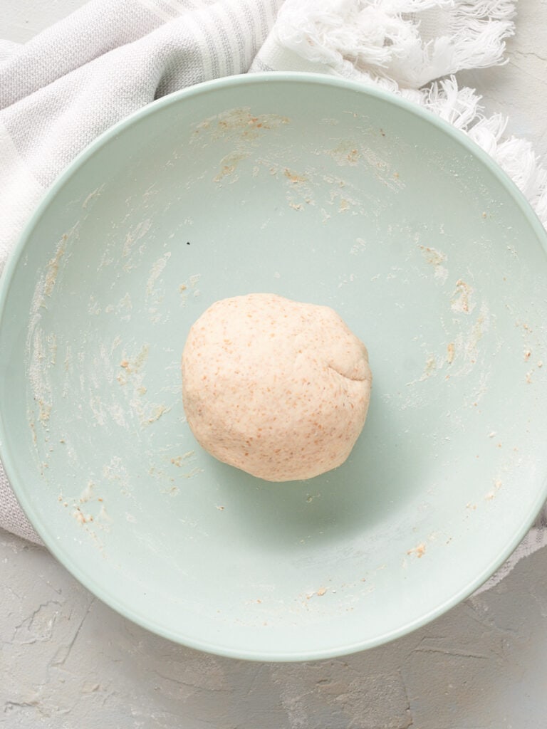 smooth ball of dough in bowl