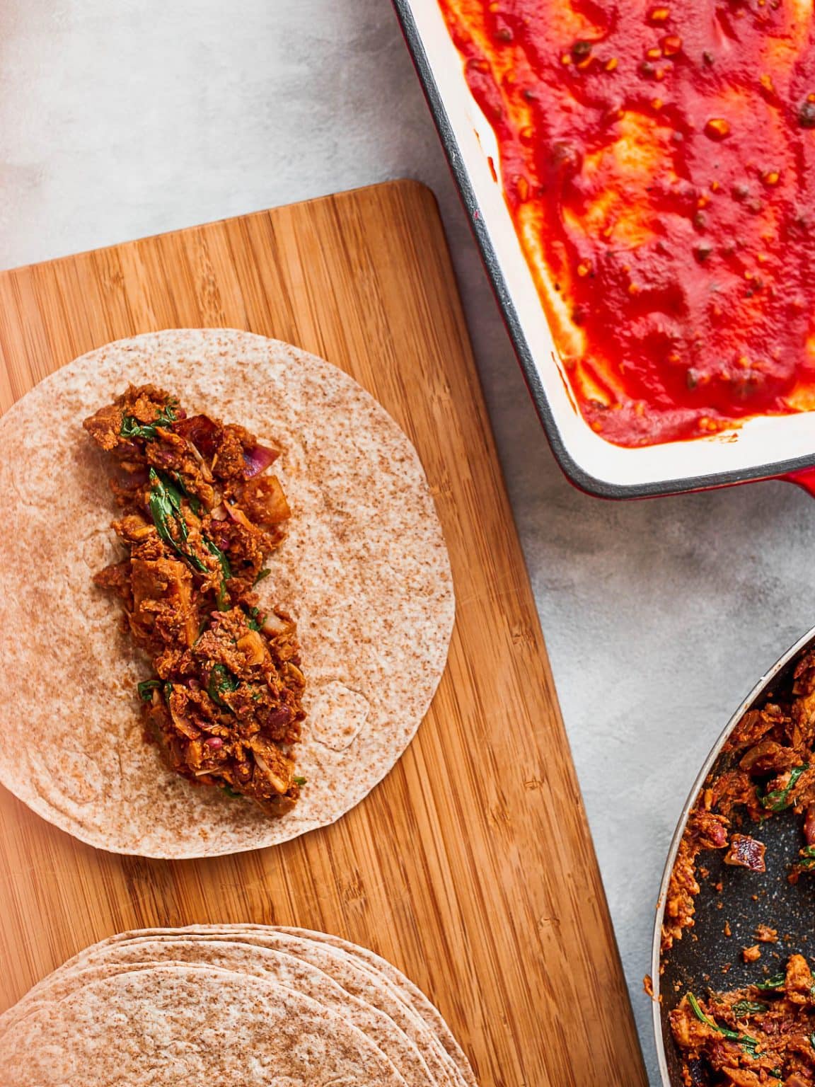 Vegan Jackfruit Enchiladas (with Black Beans) Forkful of Plants