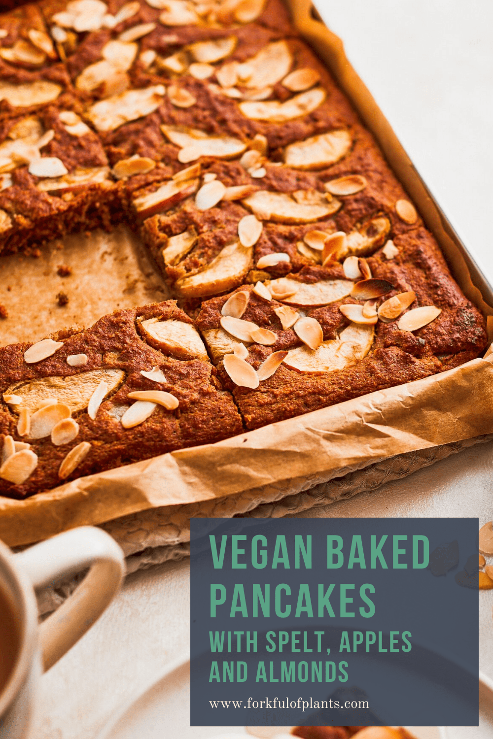 Vegan baked pancakes pin image