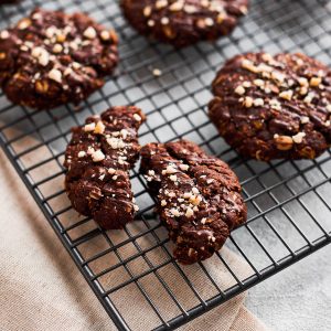 Vegan chocolate oatmeal cookies featured image
