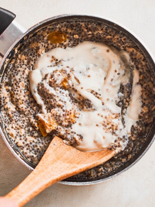 Chia Seed Porridge with Apricots Forkful of Plants